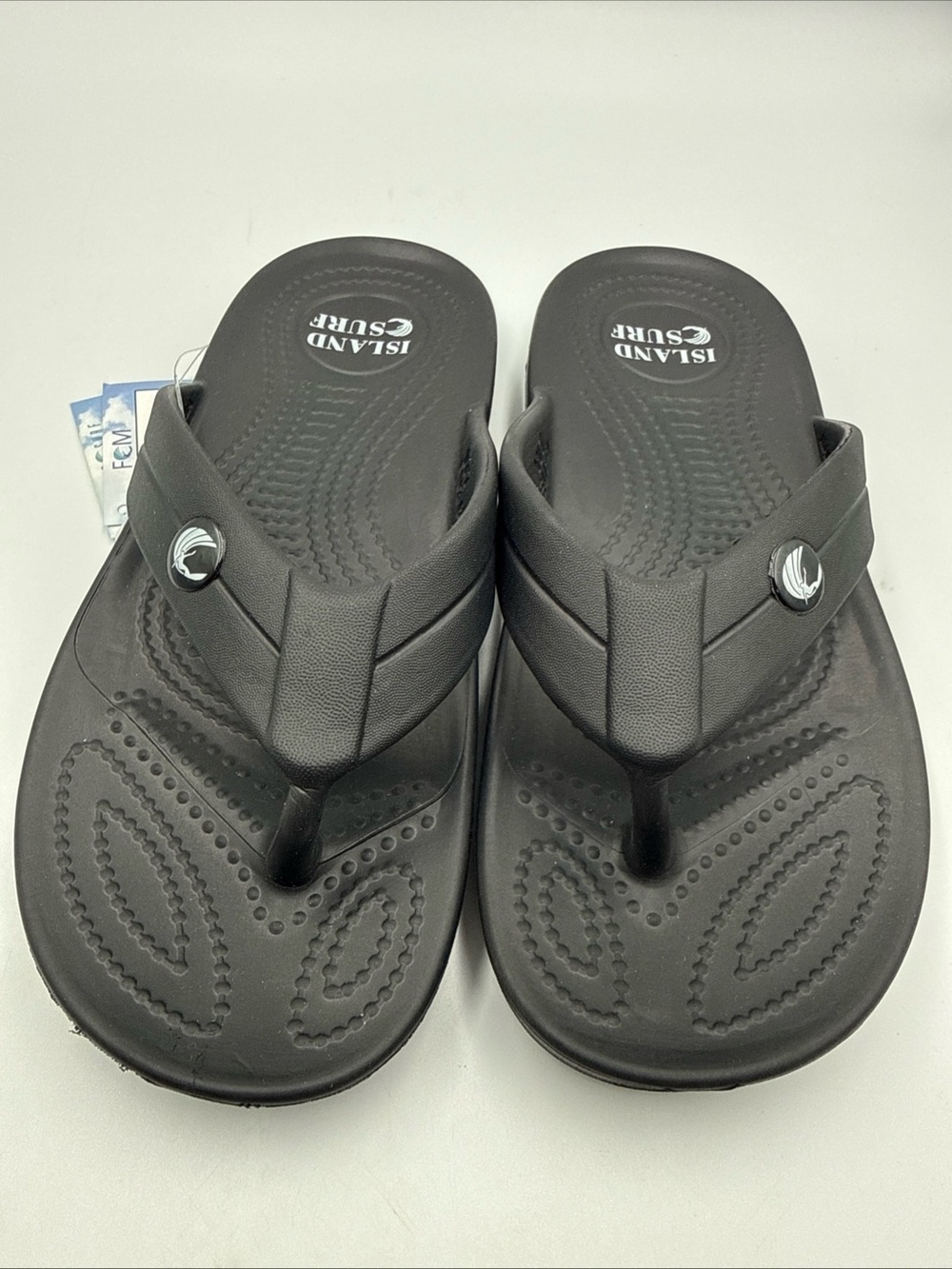 Island Surf  Women’s Black Comfort Flip Flops Thong Sandals Size7